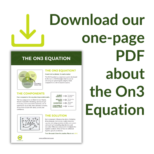 Prompt image for On3 Equation one-pager resource, download page